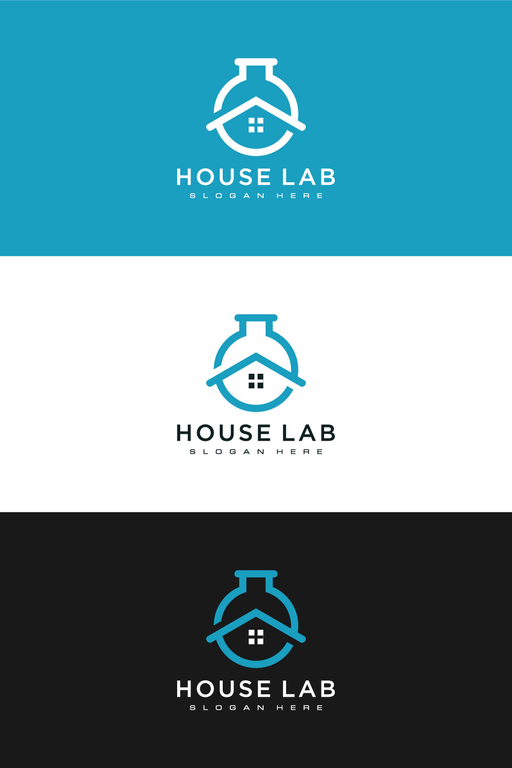 House Lab Home Laboratory Logo Pinterest Image.