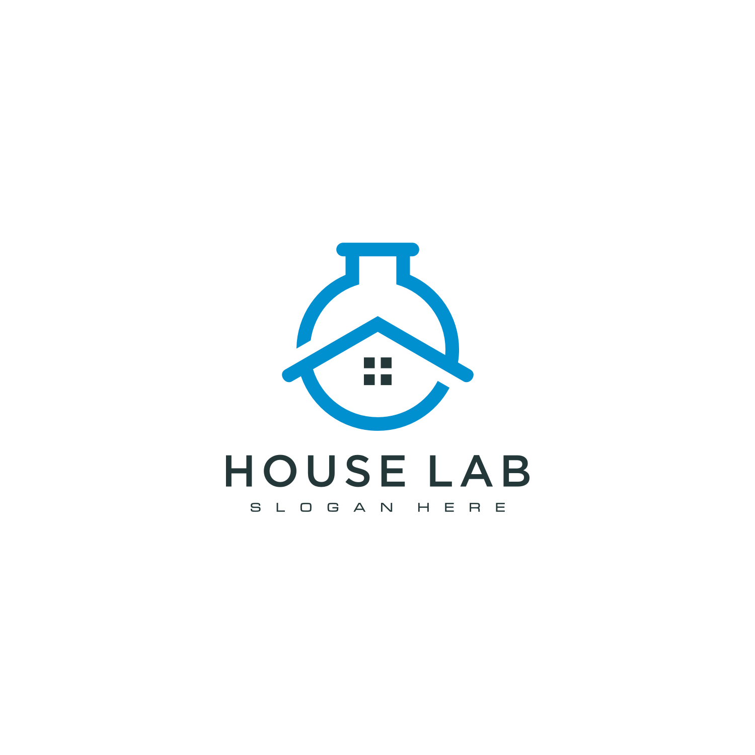 House Lab Home Laboratory Logo Cover Image.