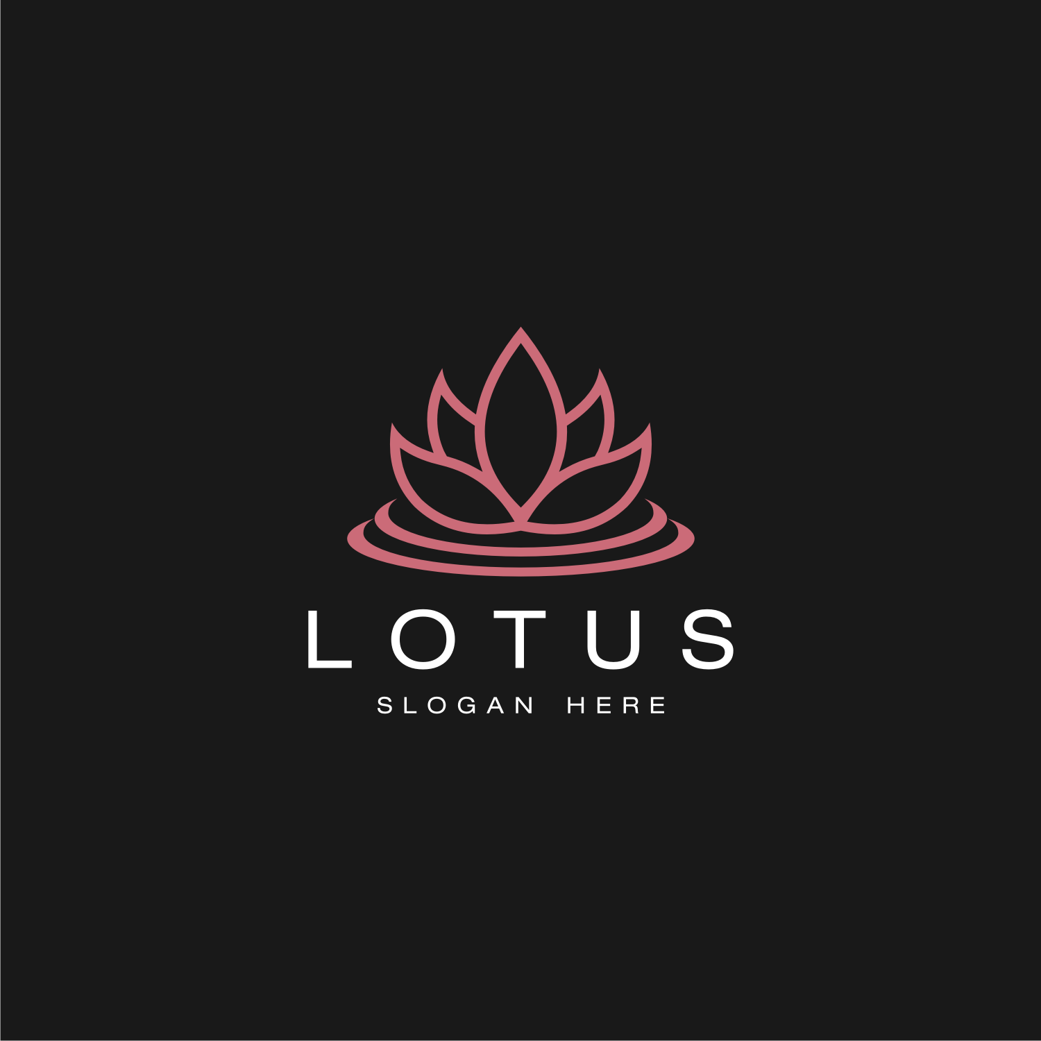 Flower Lotus Logo Design Vector Template.