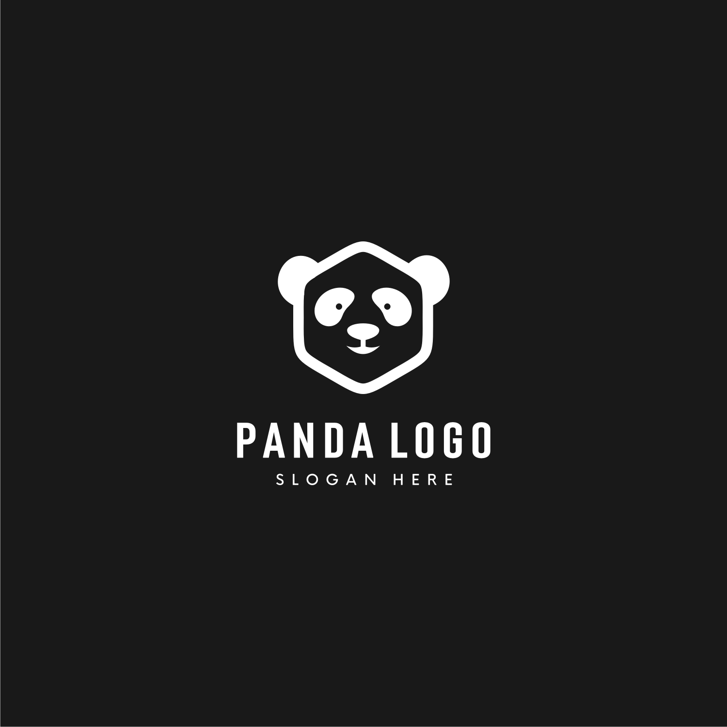 Head Panda Logo Vector Design