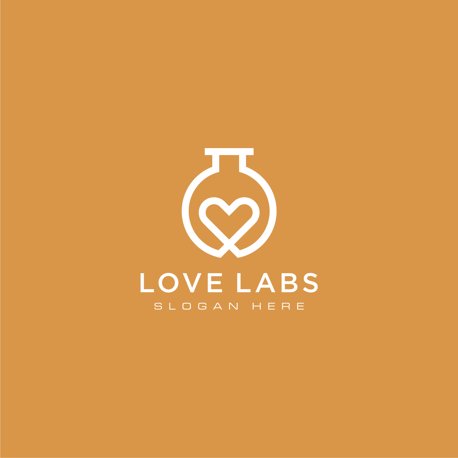 Love Lab Logo Vector Design Preview Image.