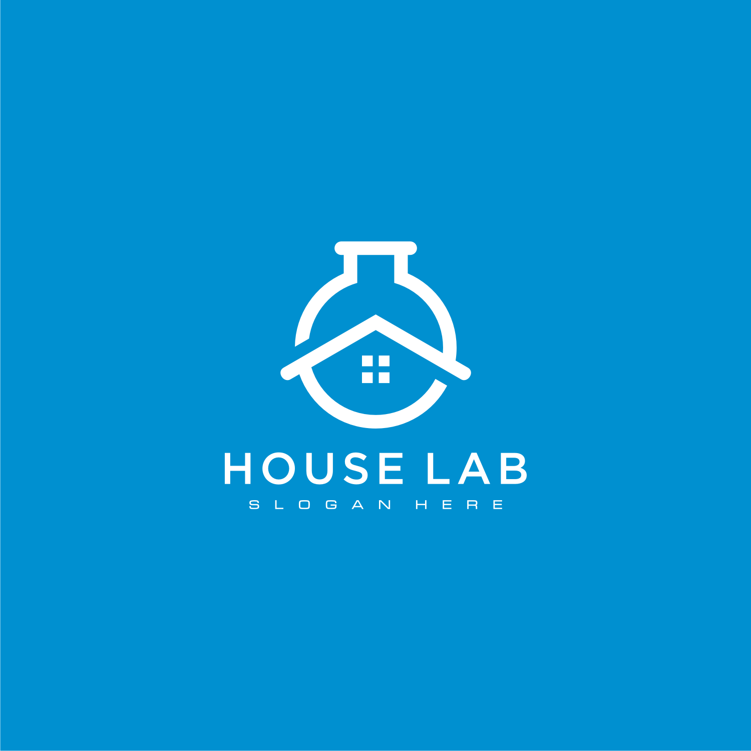 House Lab Home Laboratory Logo Preview Image.