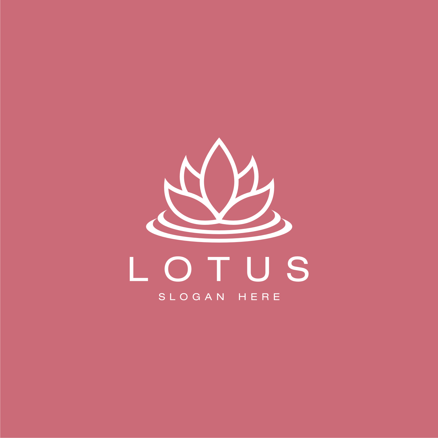 Flower Lotus Logo Design Vector Template Preview Image.