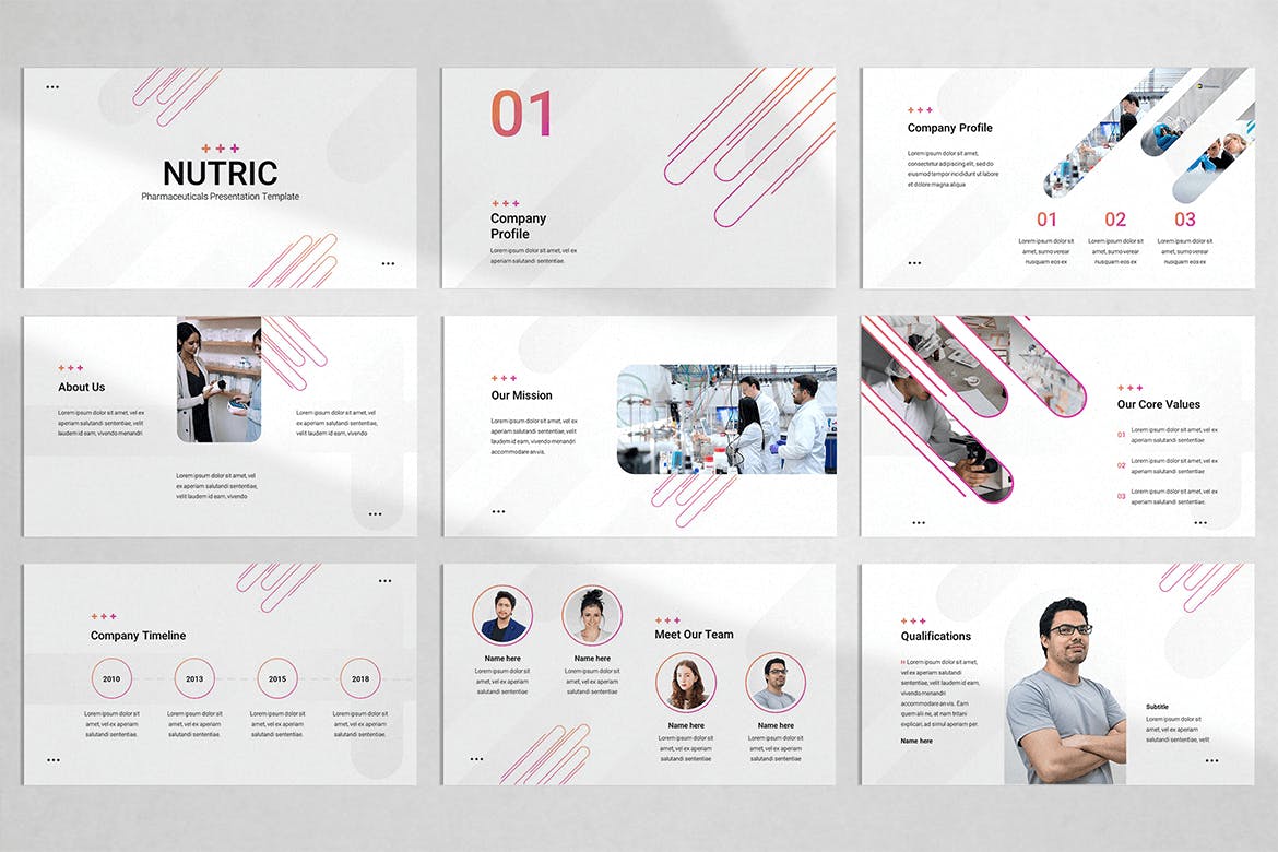 This layout is not limited for a single business or theme but can be used for different contents.