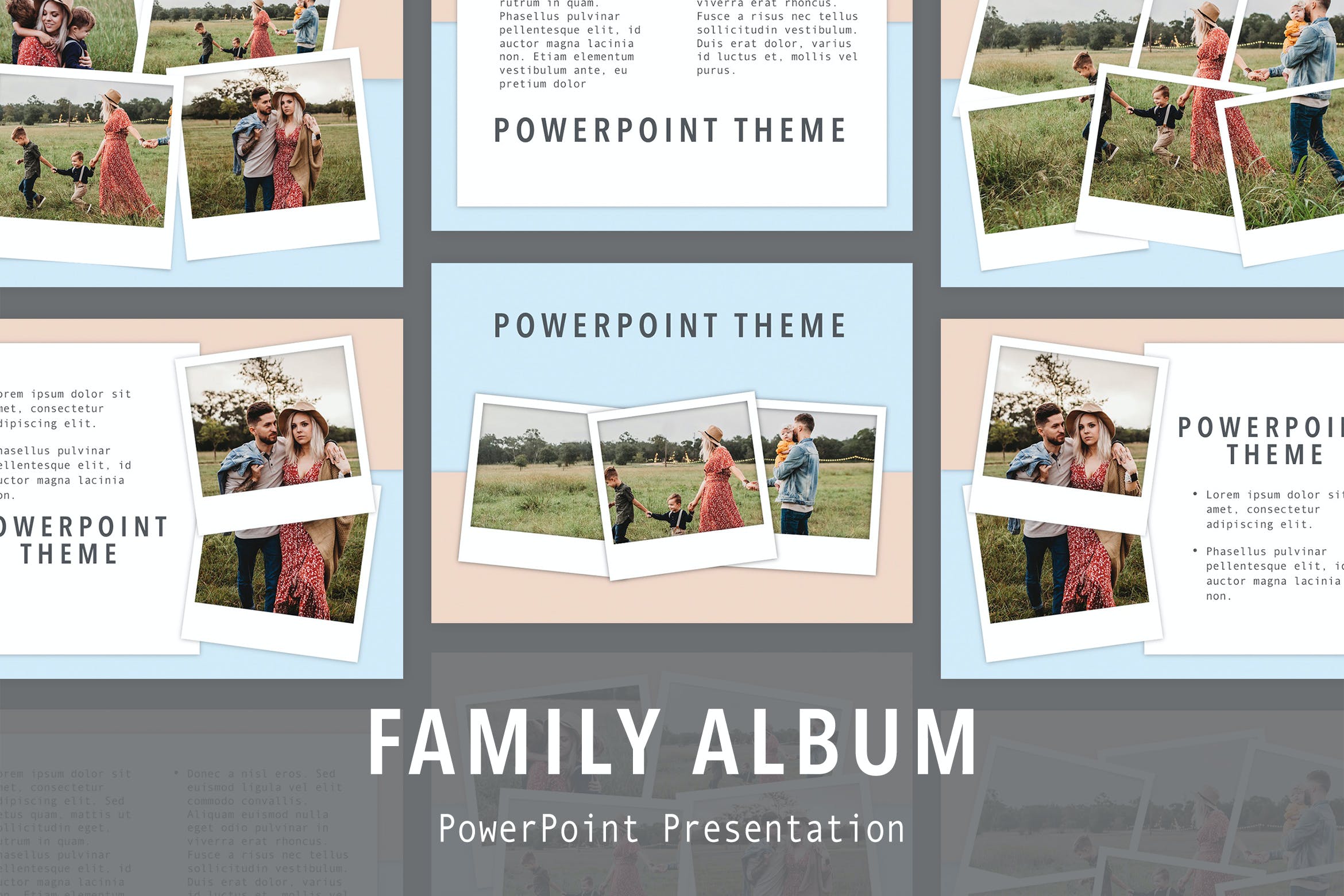 Cover image of Family Album PowerPoint Template.