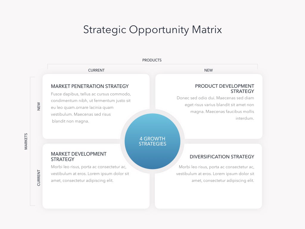 Strategic opportunity matrix.