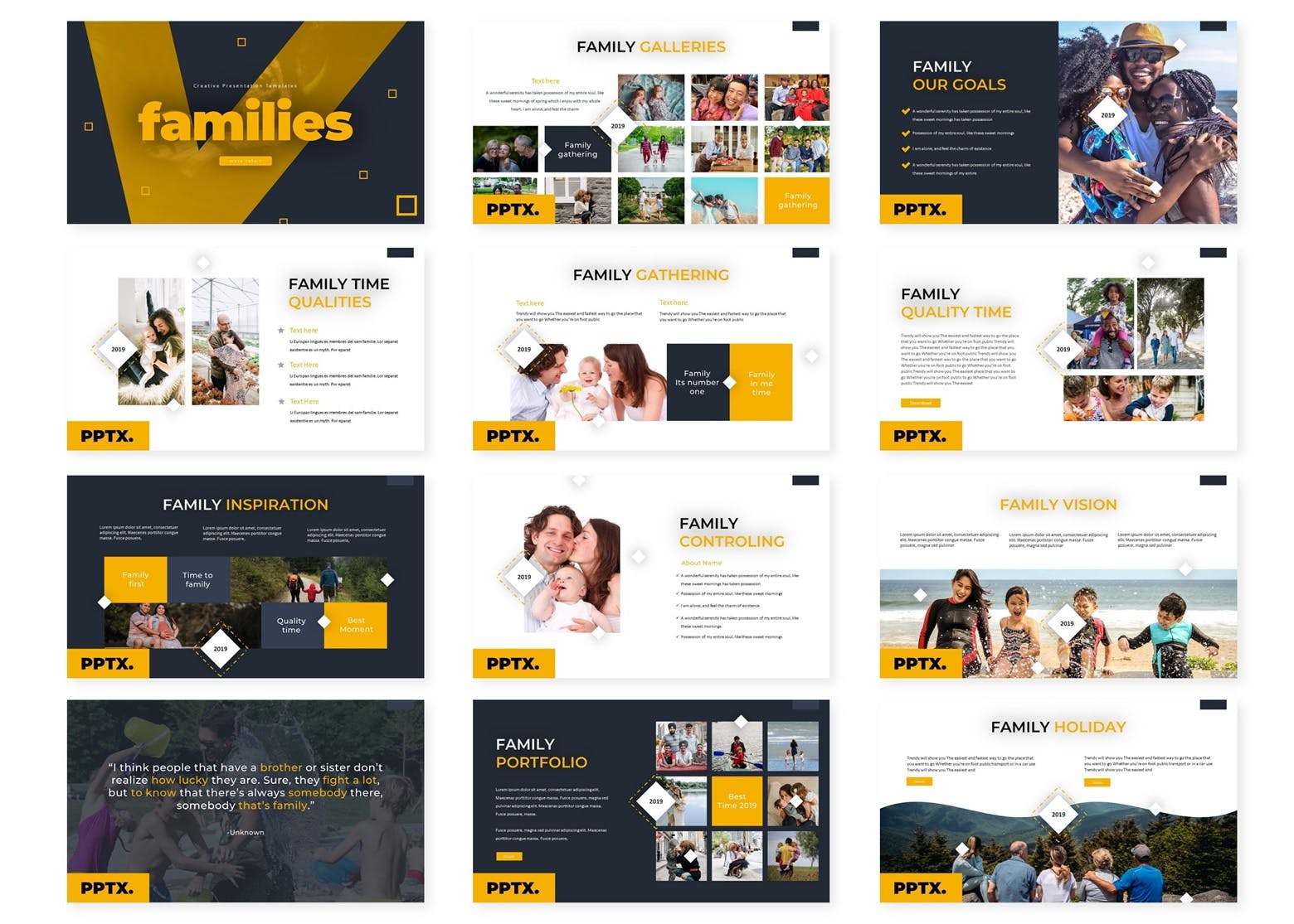 Great template in yellow and dark grey colors.
