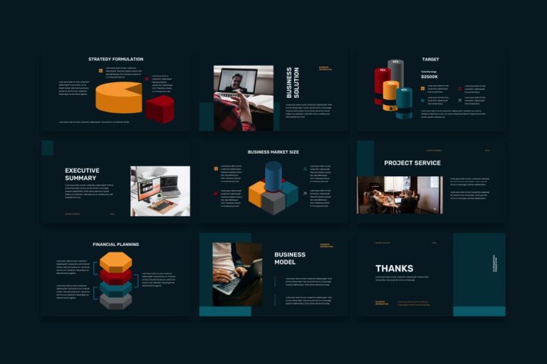 IENFO - 3D Infographics Presentation (DARK) – MasterBundles