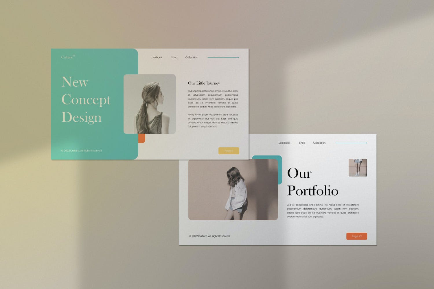 This is a stylish template in a minimal style.