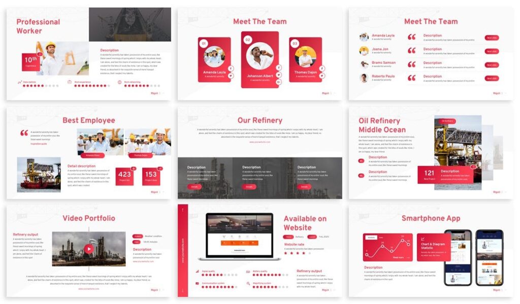 Rigoli - Oil Refinery Powerpoint Template – MasterBundles