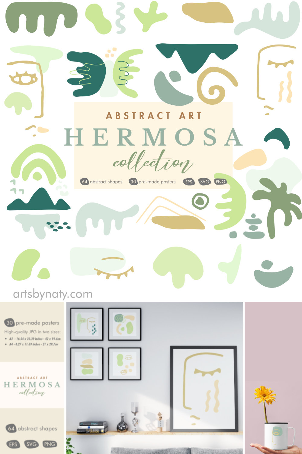 Abstract Clipart Art Hermosa Collection pinterest image.