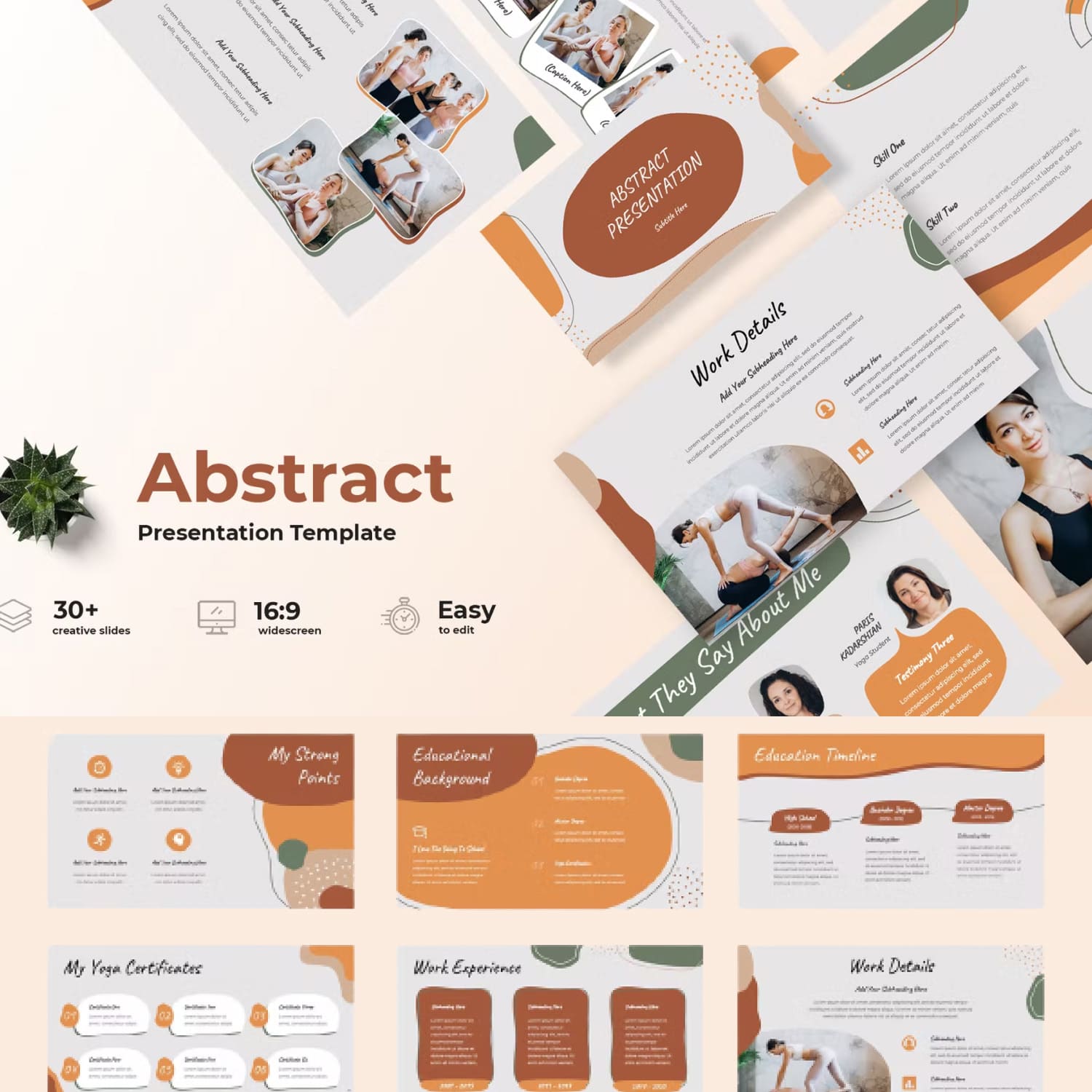 Abstract powerpoint presentation template - main image preview.