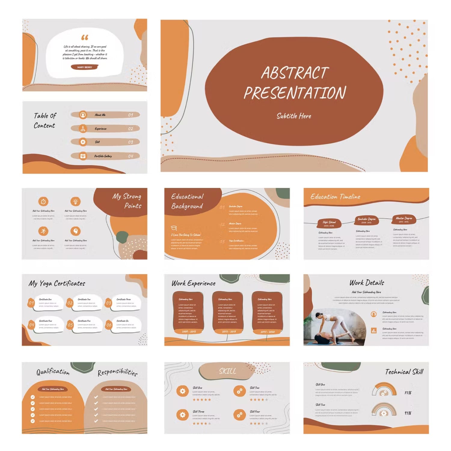 Abstract powerpoint presentation template from 2sideswork.