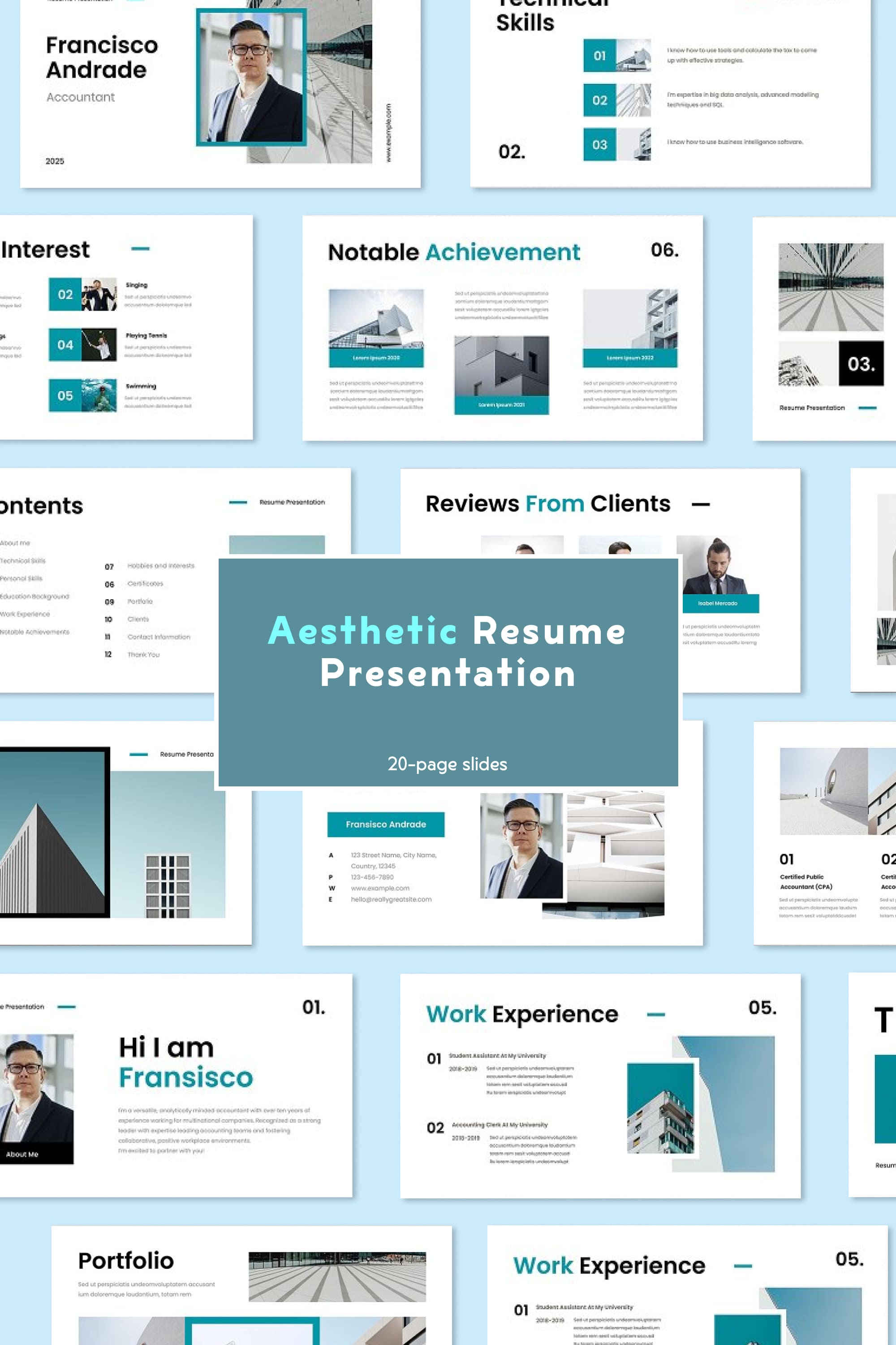 aesthetic resume presentation pinterest