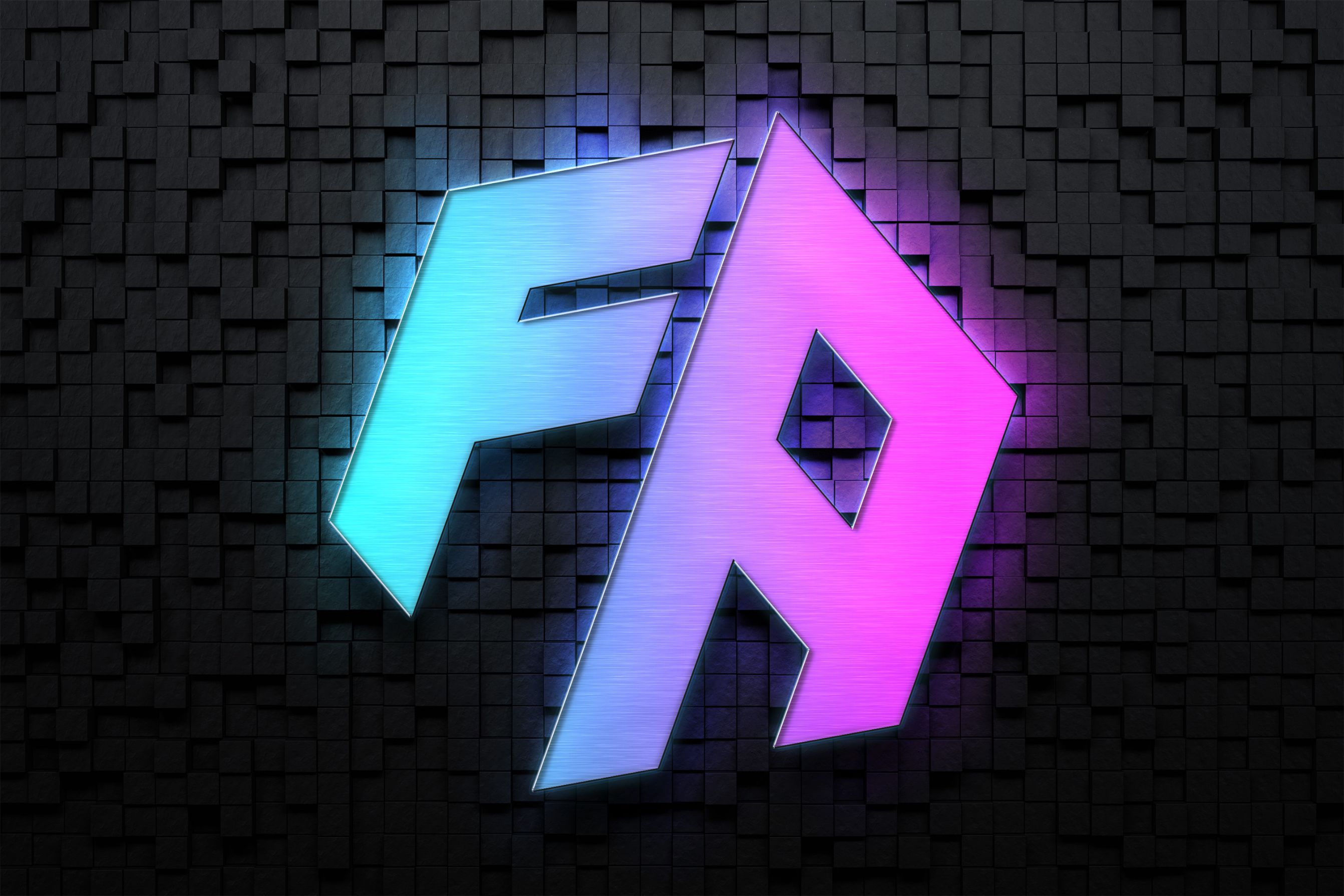 26 A Letter Logos, AF logo mockup.