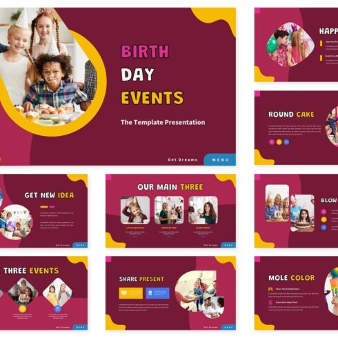 Birth Day Events Powerpoint Template | Master Bundles