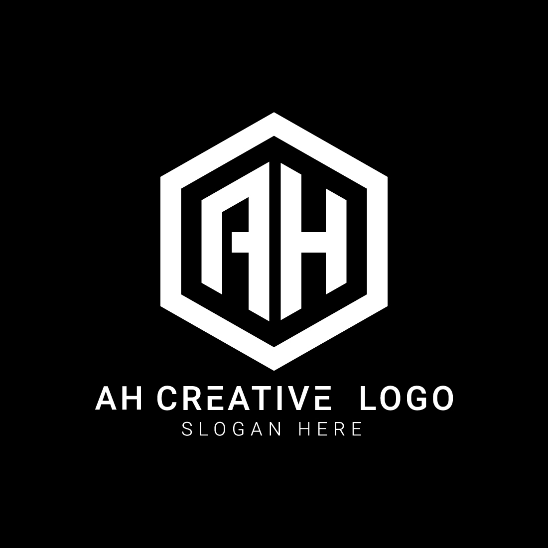 9 Creative Monogram Letter Logo Bundle AH design.