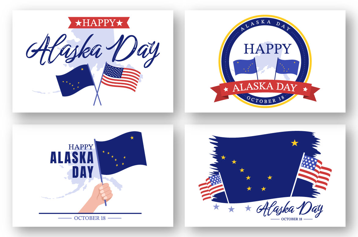 15 Happy Alaska Day Illustration Examples.