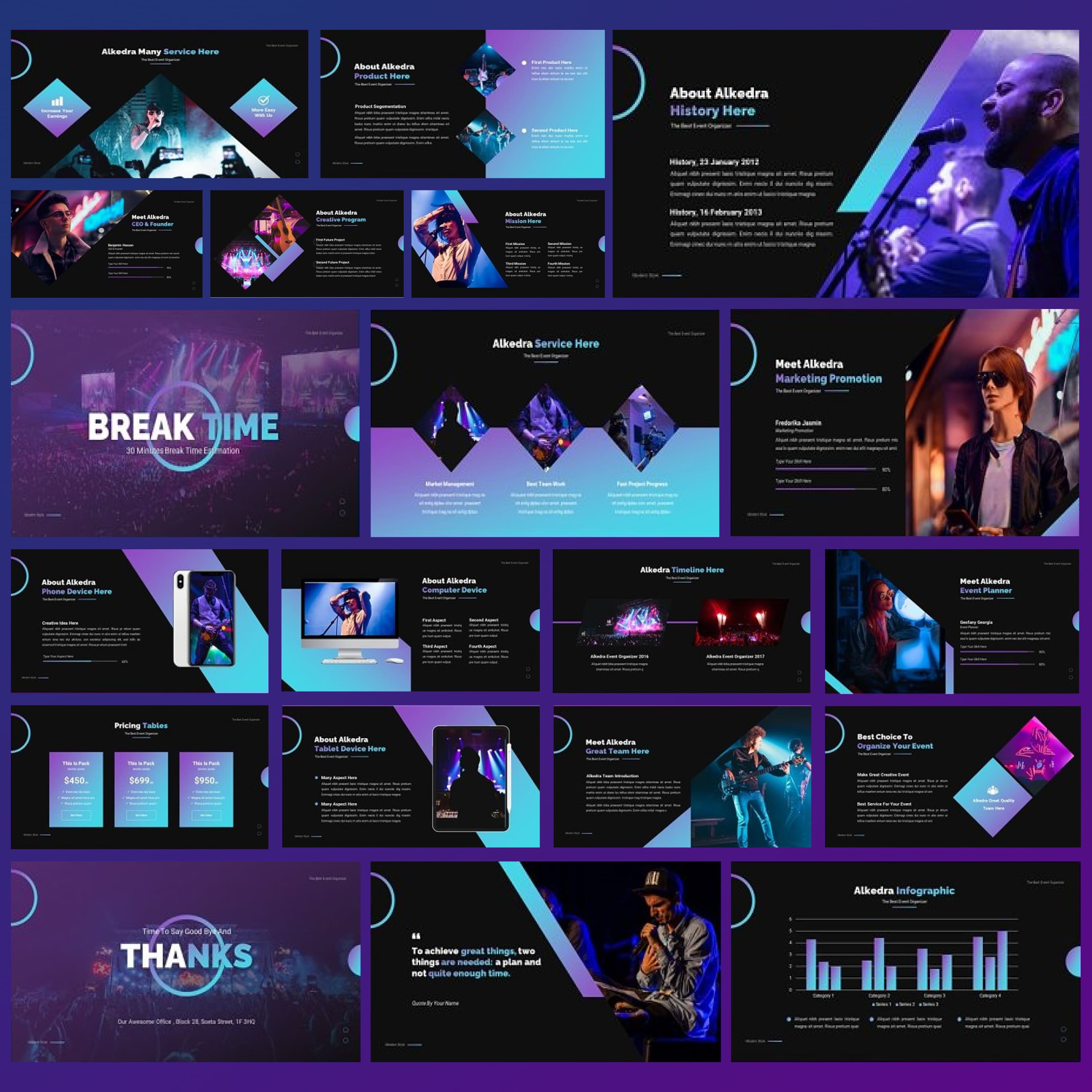 Alkedra Music And Event - PowerPoint cover.