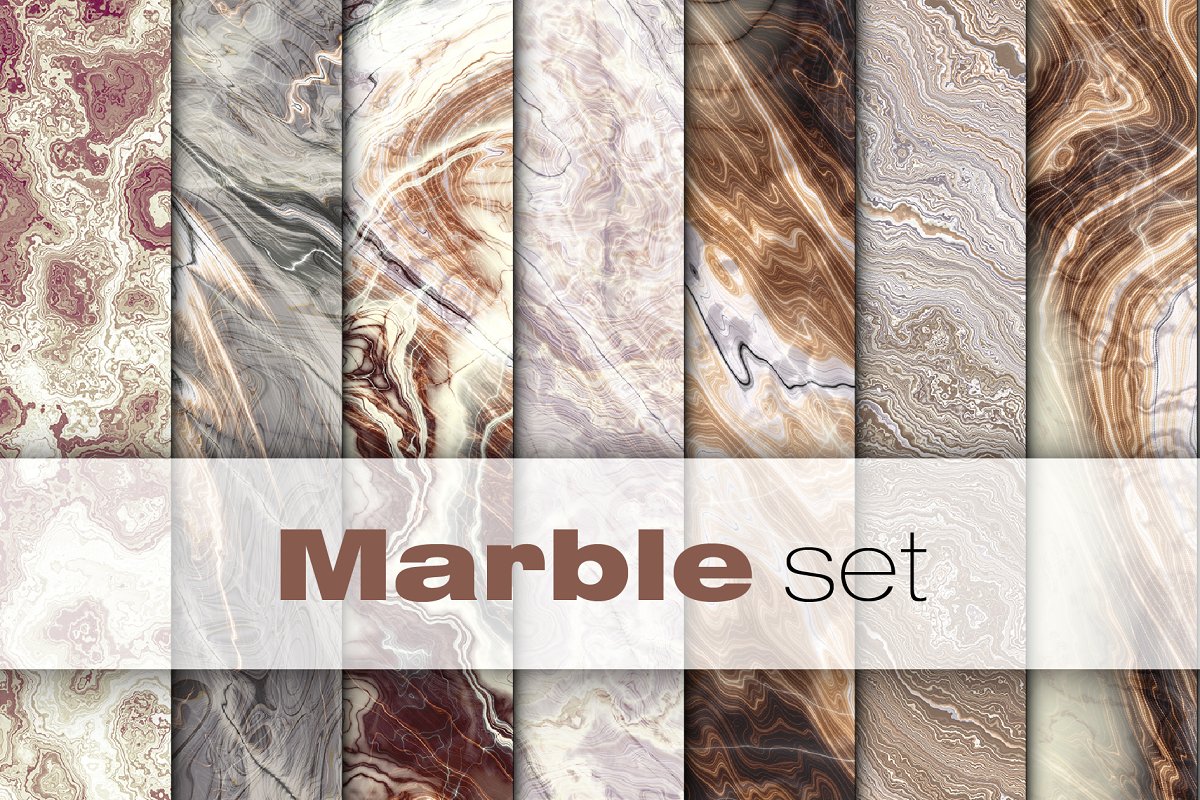 Cover image of 20 marble textures 300 dpi.