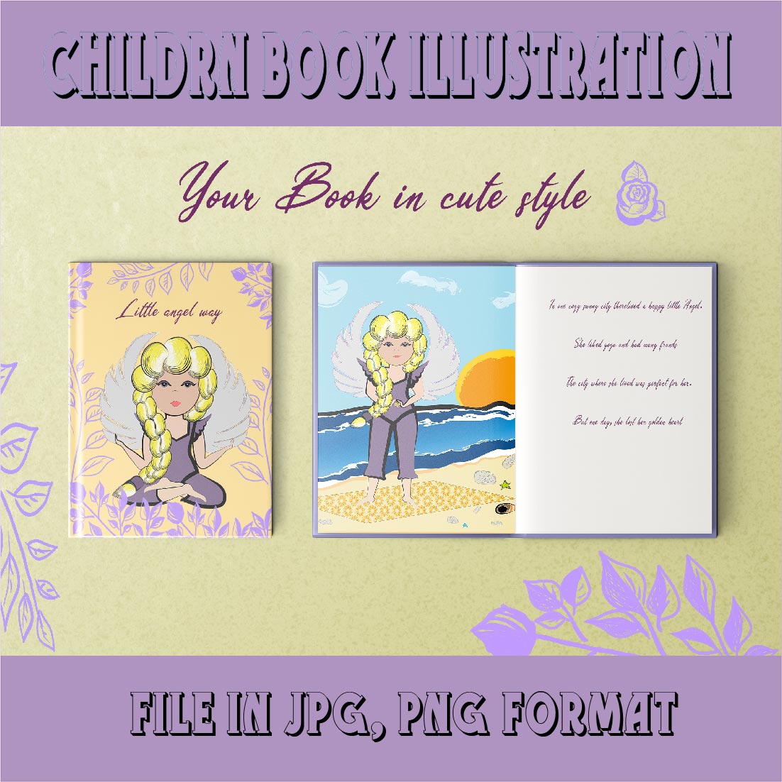 Cute Little Angel Character for Children's Fairy Tale cover image.