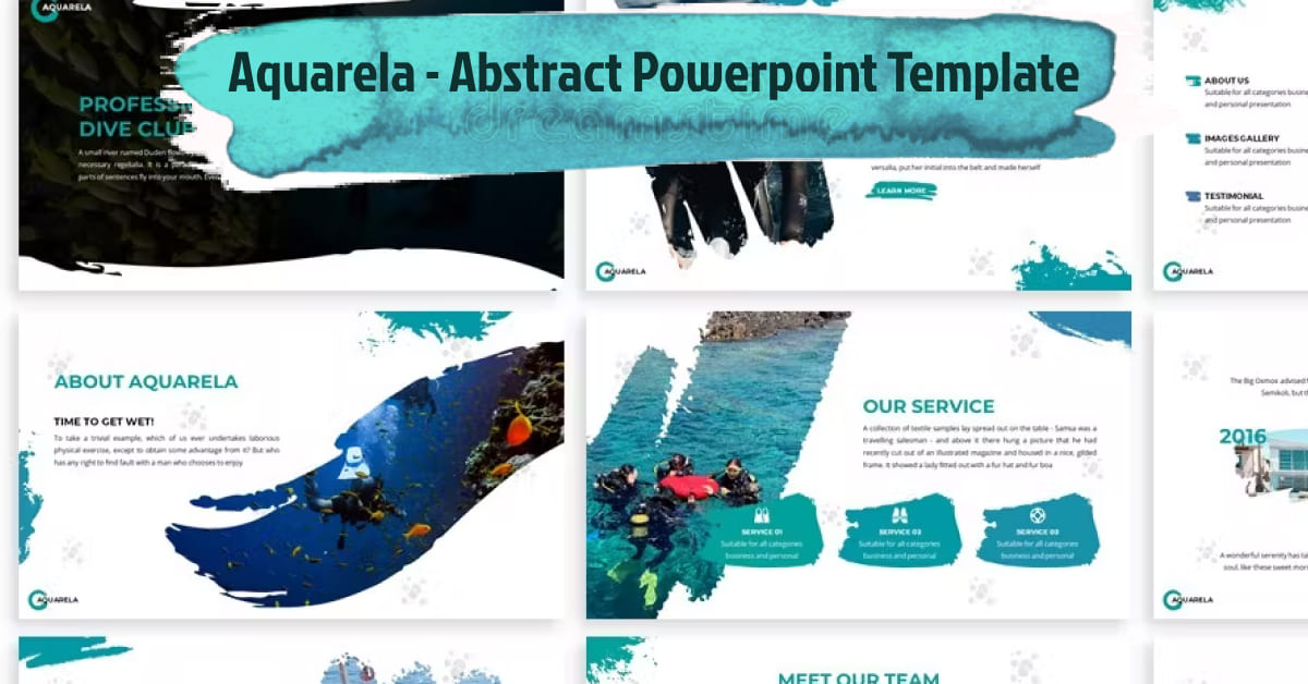 Aquarela - Abstract Powerpoint Template – MasterBundles