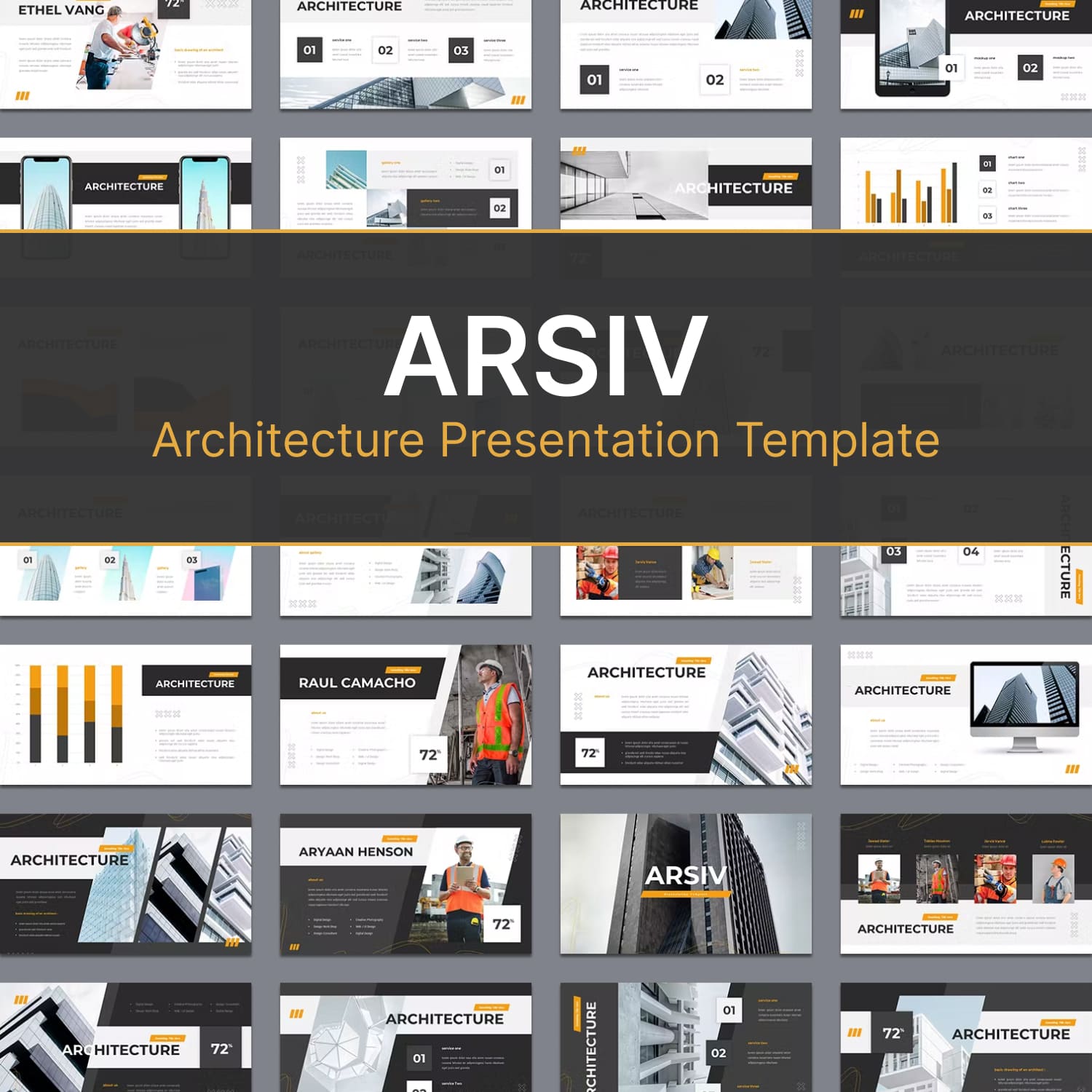 Architecture presentation template - main image preview.