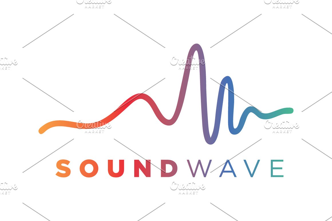 Colorful audiowave logo.