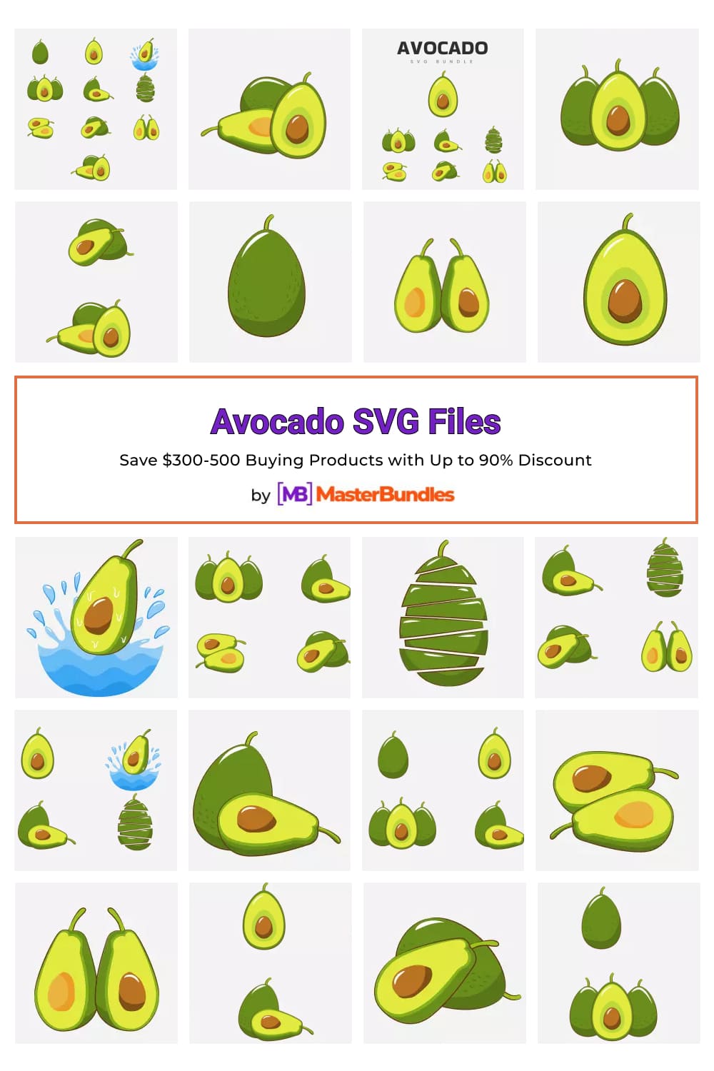 Avocado SVG Files for pinterest.