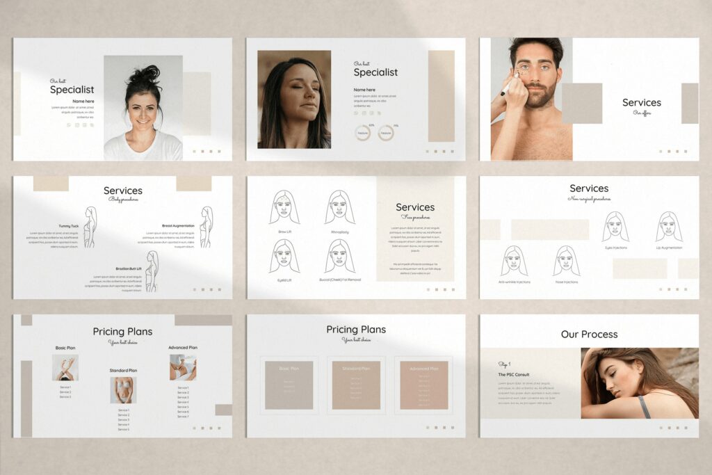 Plastic Surgery PowerPoint Template – MasterBundles