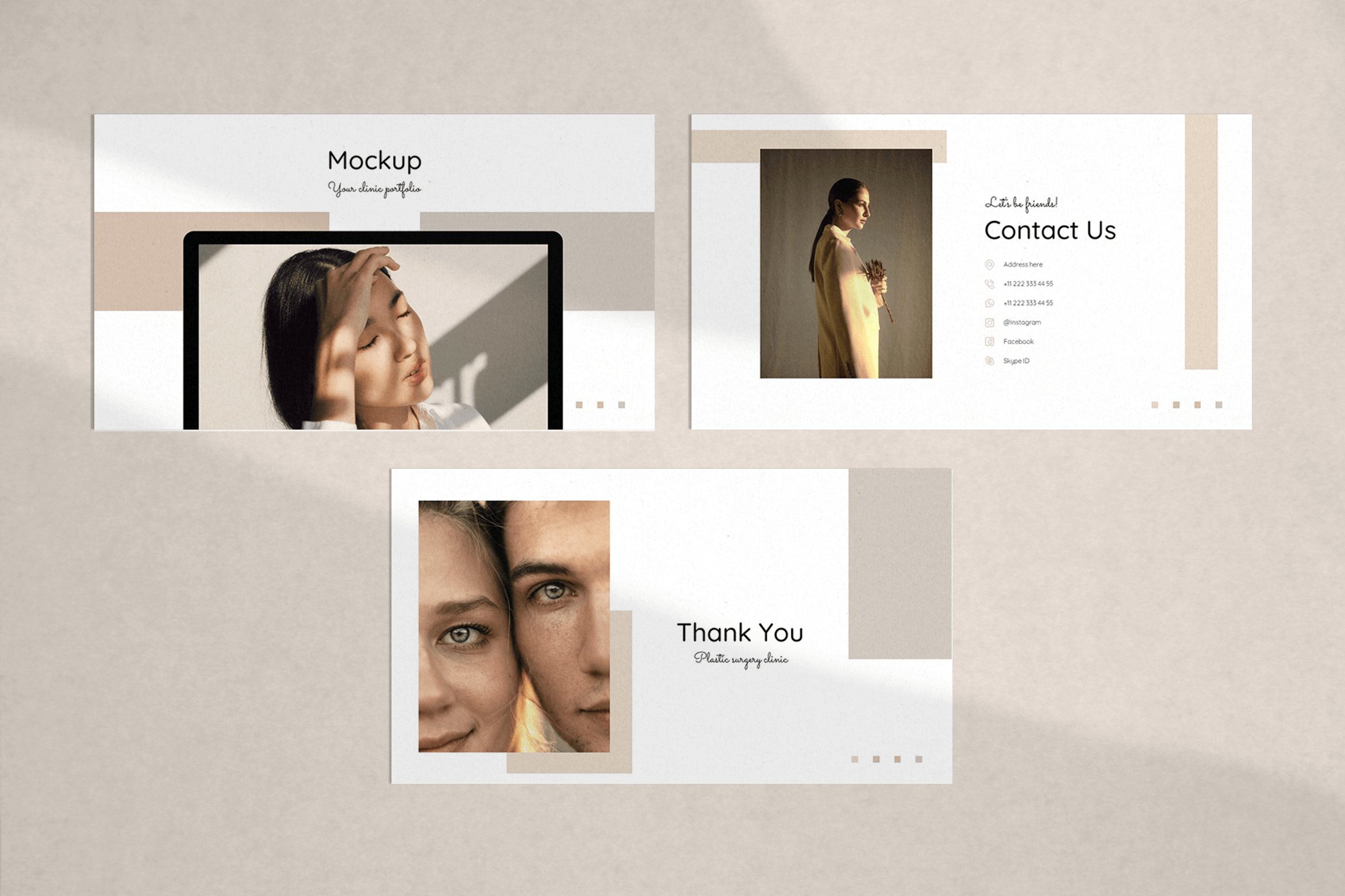 Plastic Surgery PowerPoint Template is a mobile friendly template with an adaptive design.