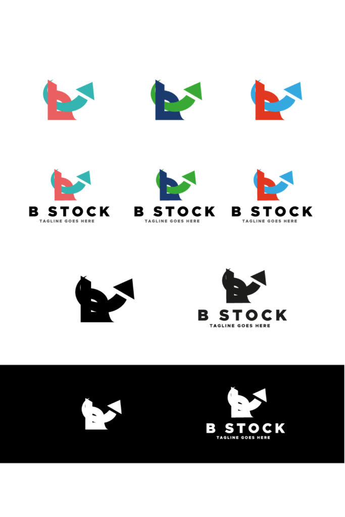 B Letter logo - B Stock is a professional logo design template only in ...