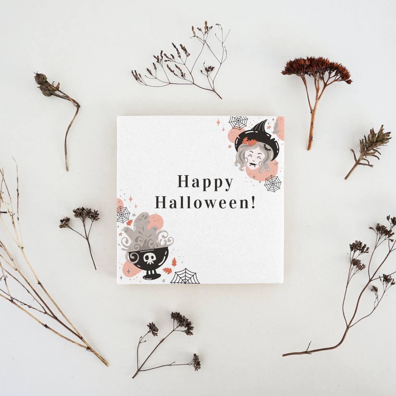 Hello, Halloween! 25 Design Elements PNG, JPEG for cards.