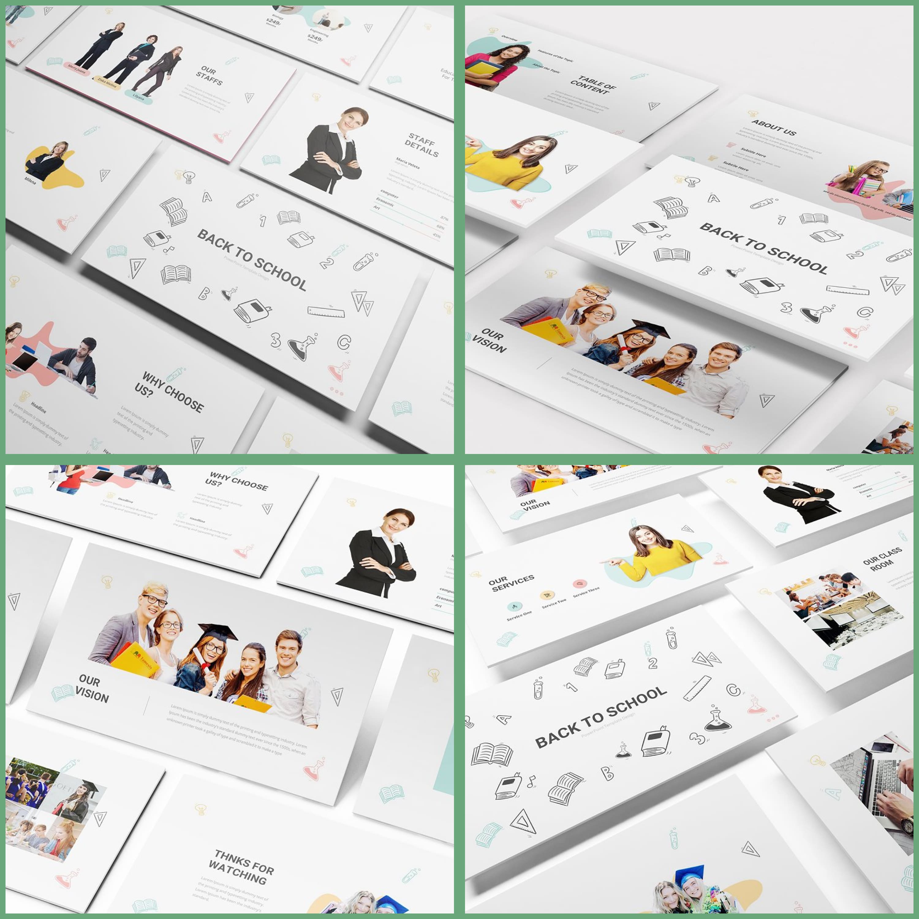 Back To School Powerpoint Template cover.
