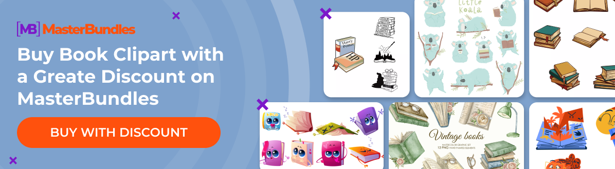 Banner for book clipart.
