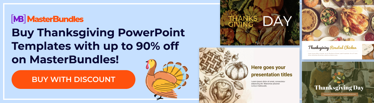 Banner for Thanksgiving PowerPoint Templates.