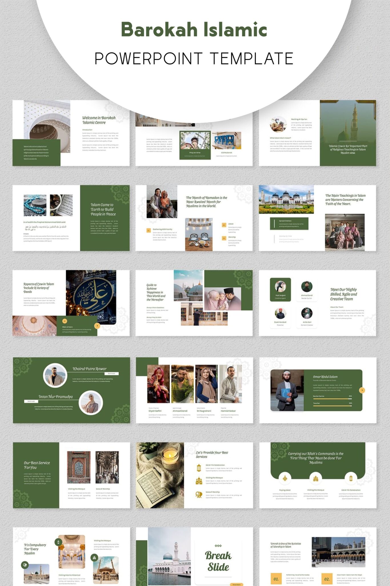 Barokah Islamic PowerPoint Template – MasterBundles