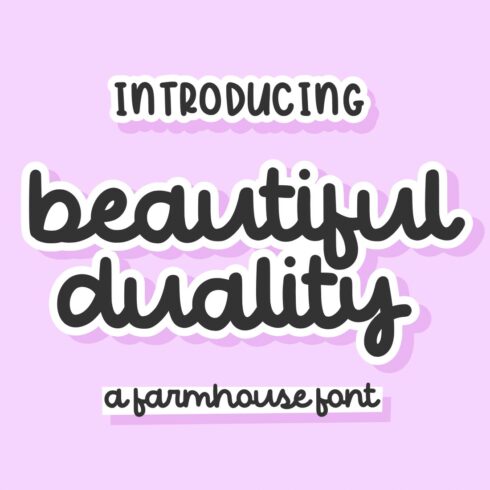 Beautiful Duality a Modern Clean Font, Script, Handwritten, Hand Lettering cover image.