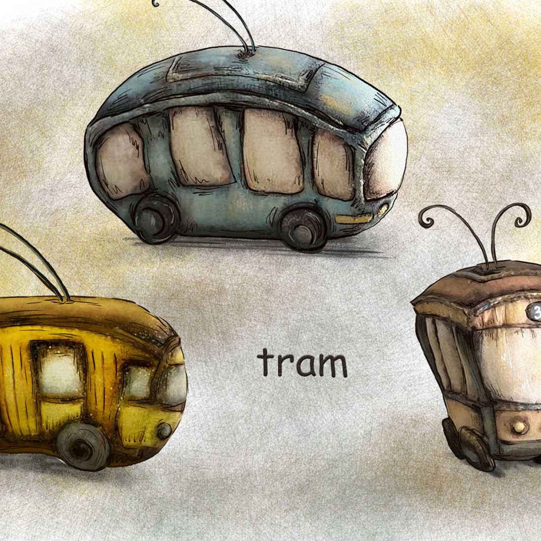 Illustrations Tram preview image.