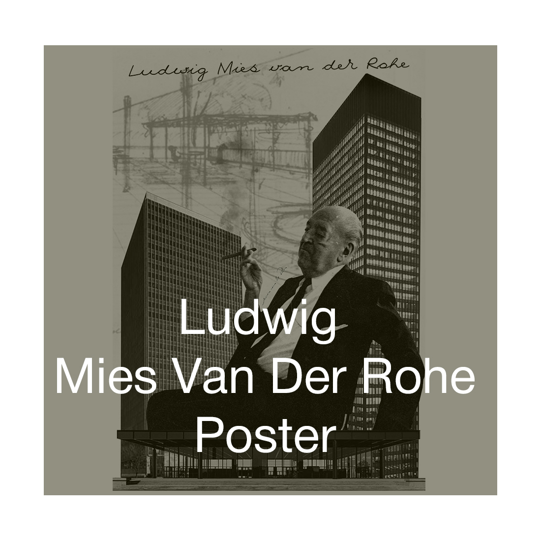 Architect Ludwig Mies Van Der Rohe Posters Cover Image.