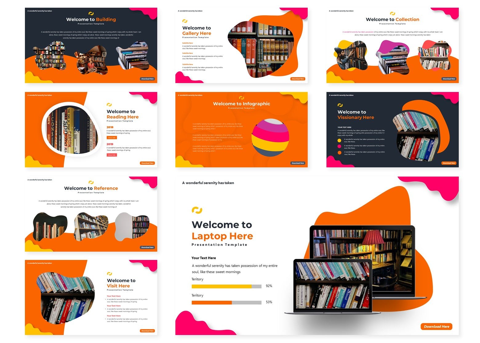 Such a modern and colorful template for your creative projects.