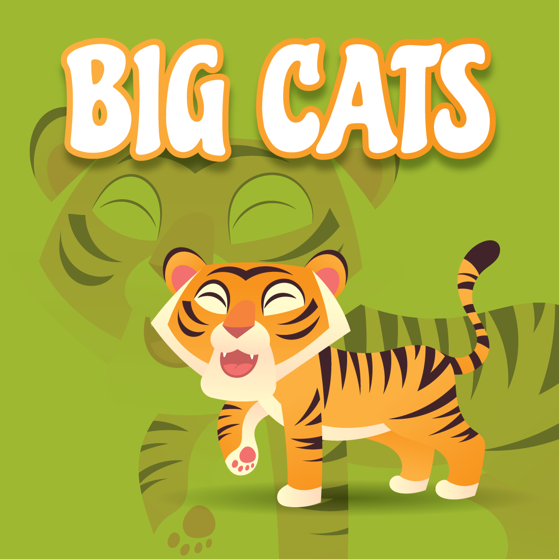 Cute Big Cats Vector Cartoon Characters