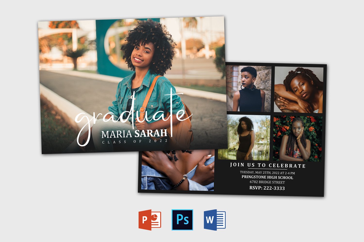 Veried templates for your graduation.