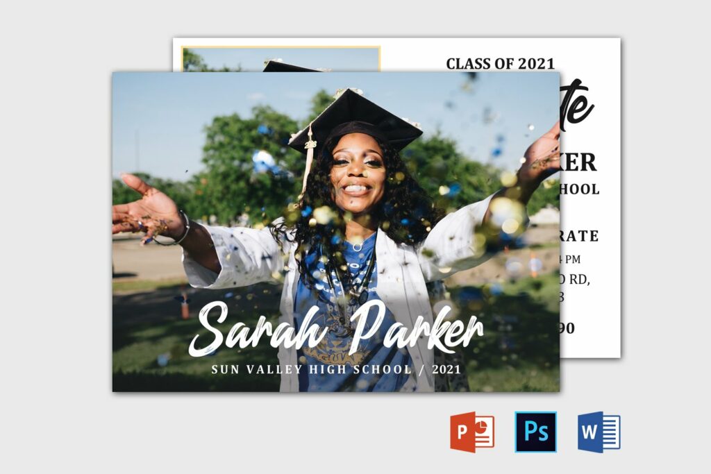 Modern Graduation Announcement Template – MasterBundles