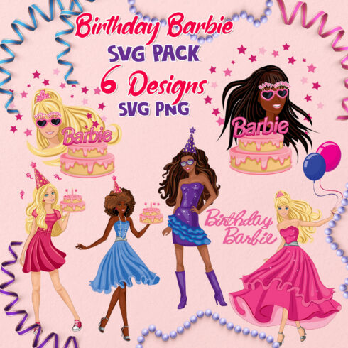 birthday barbie svg.