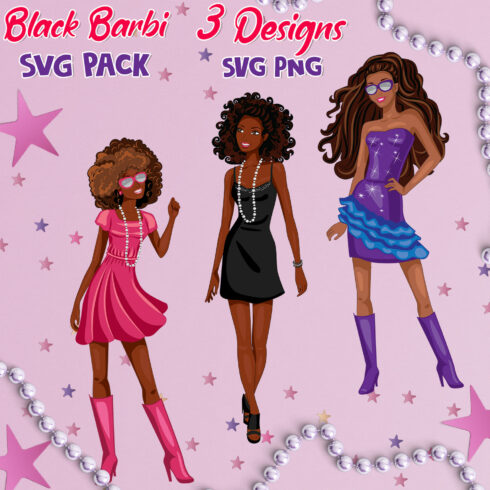 black barbie svg.