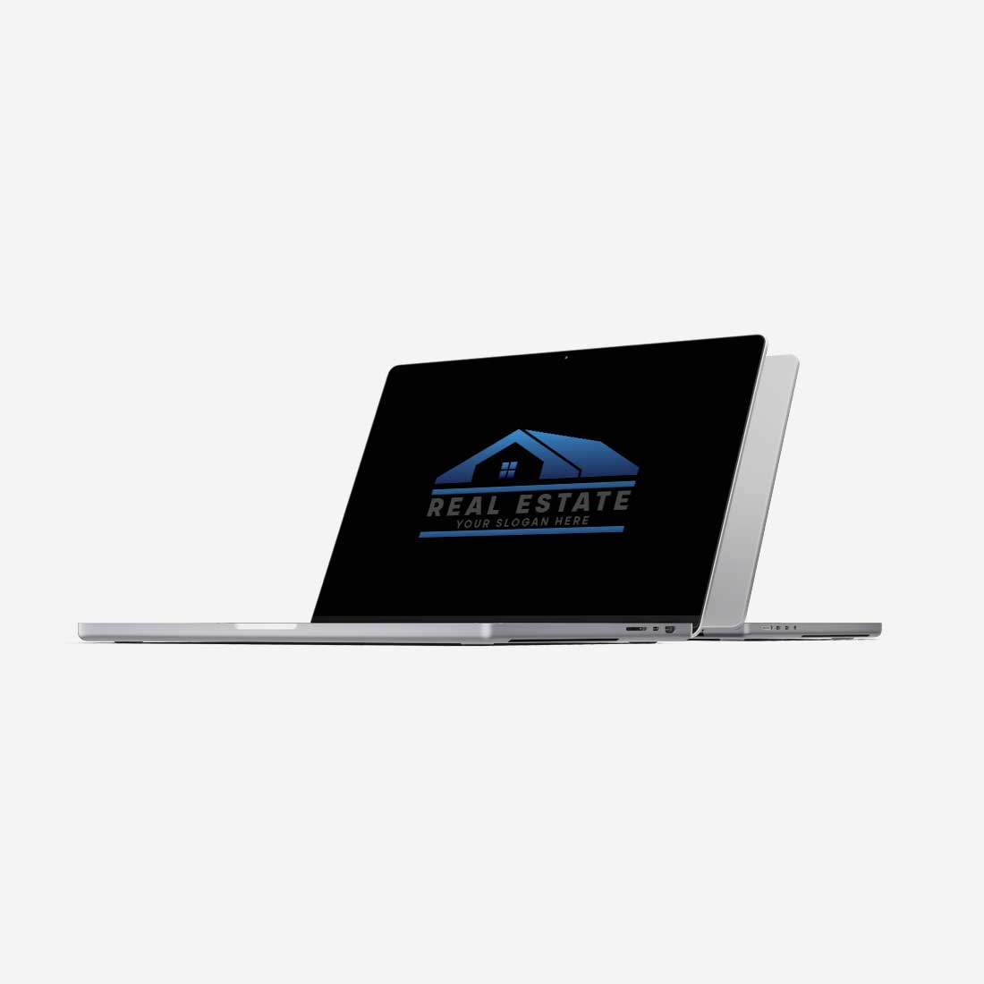 Luxury Real Estate Logo laptop mockup.