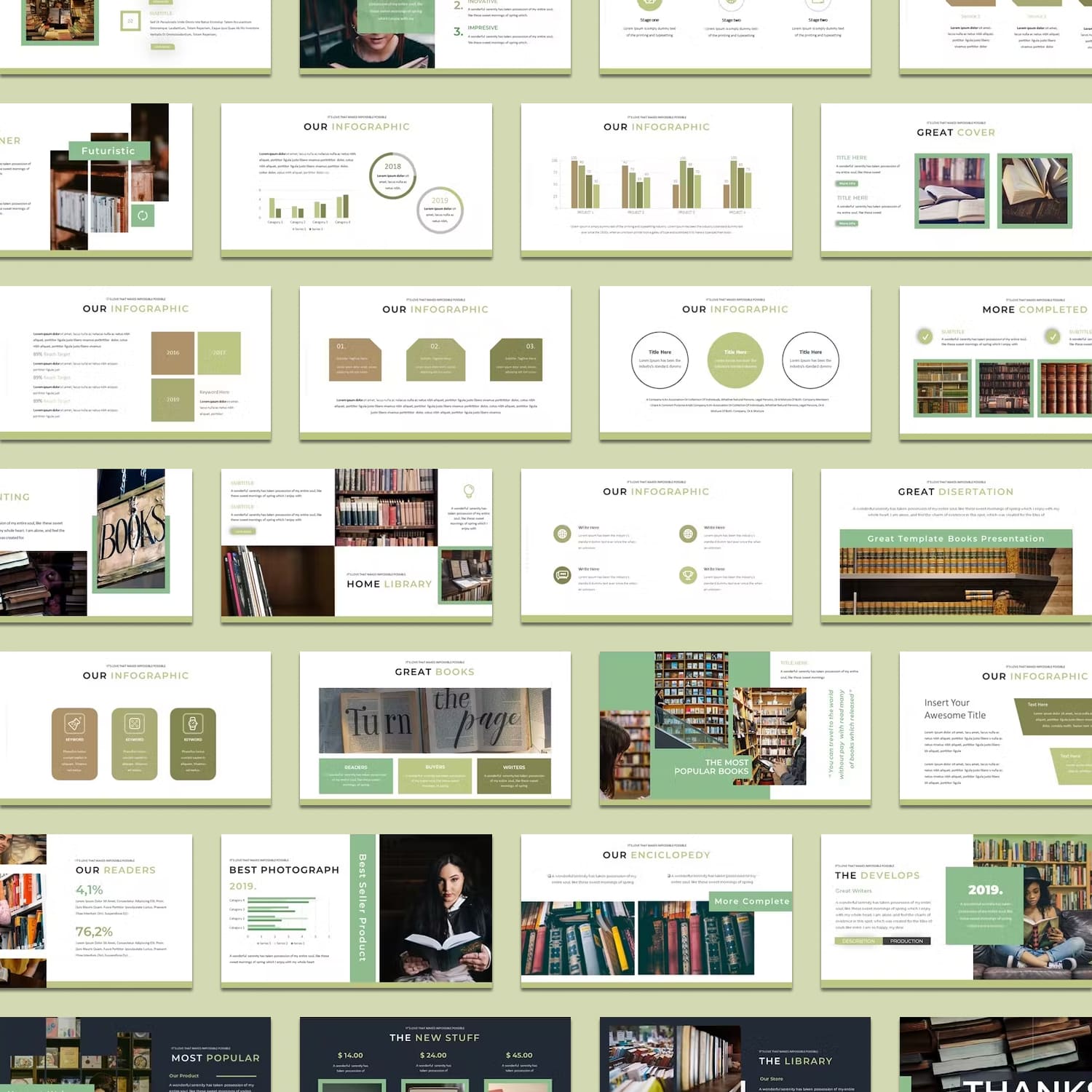 Book powerpoint template from aqrstudio.