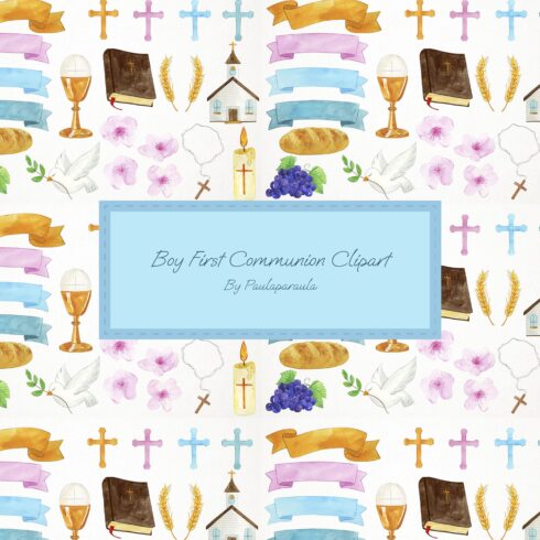 Boy First Communion Clipart.