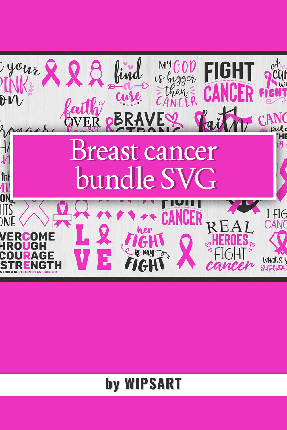 breast cancer bundle svg pinterest